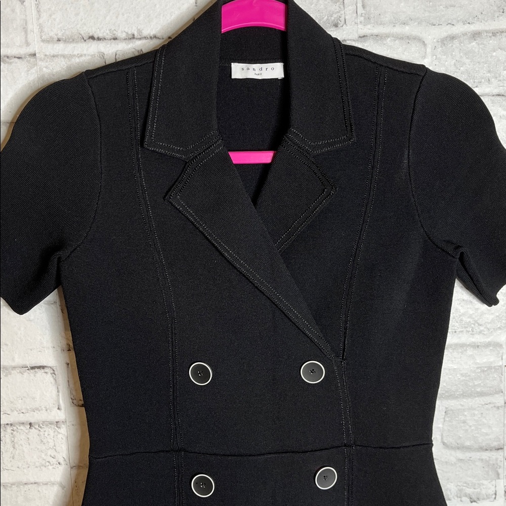 Sandro Syana knit black dress - Picture 4 of 8